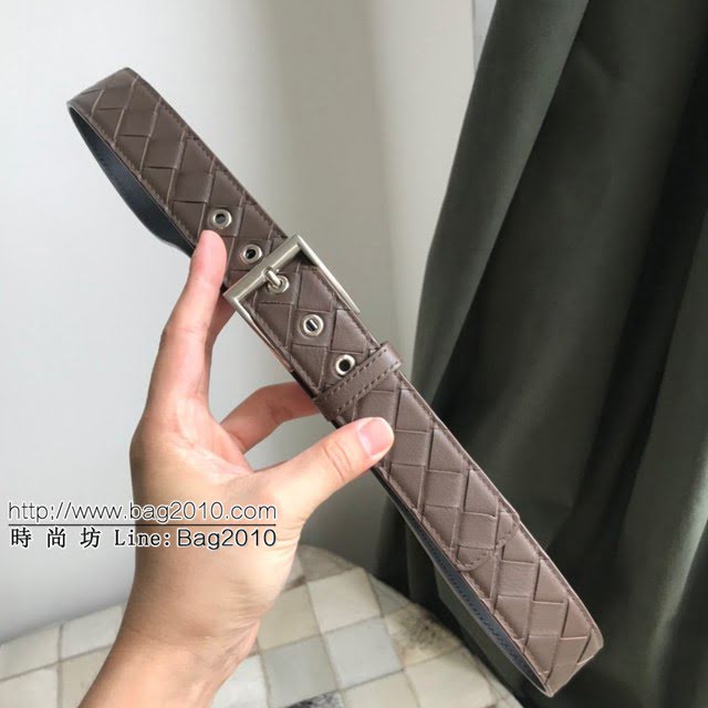 BV高端男士皮帶 寶緹嘉intrecciato編織大格腰帶  jjp1545